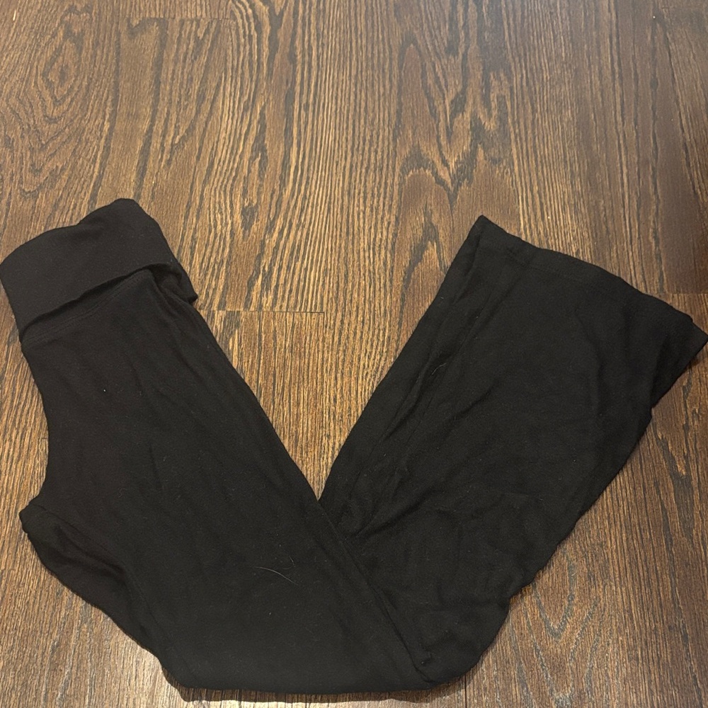 Sls Apparel Girl’s Black Fold-over Leggings Size Large